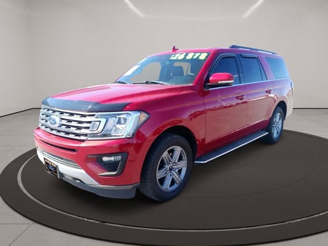 2020 Ford Expedition Max XLT in Red — front three-quarter view