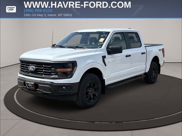 2024 Ford F-150 STX in White — front three-quarter view
