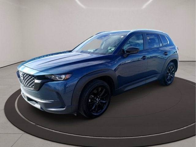 2025 Mazda Mazda CX-50 2.5 S Preferred Package in Ingot Blue Metallic — front three-quarter view