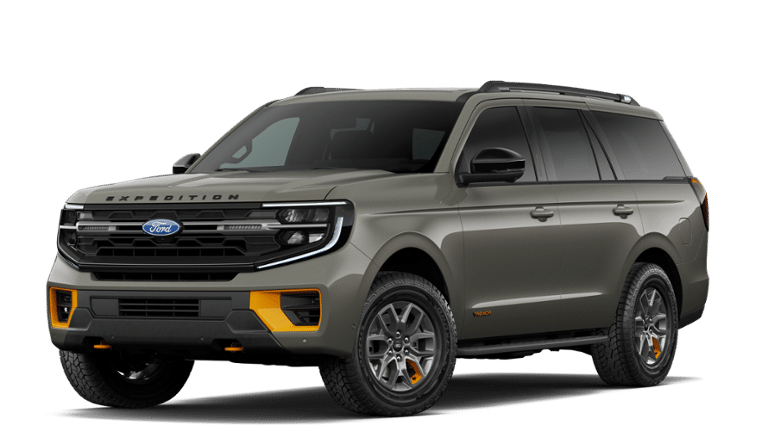 2027 Ford Expedition Tremor in Marsh Gray — front three-quarter view
